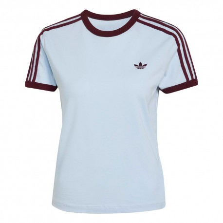ADIDAS Originals 3 Stripes  T-Shirt Azzurro Donna