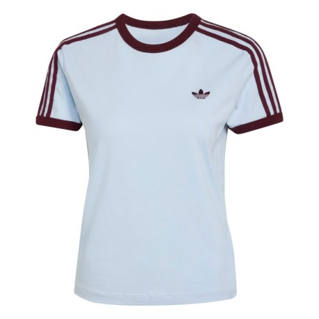 ADIDAS Originals 3 Stripes  T-Shirt Azzurro Donna