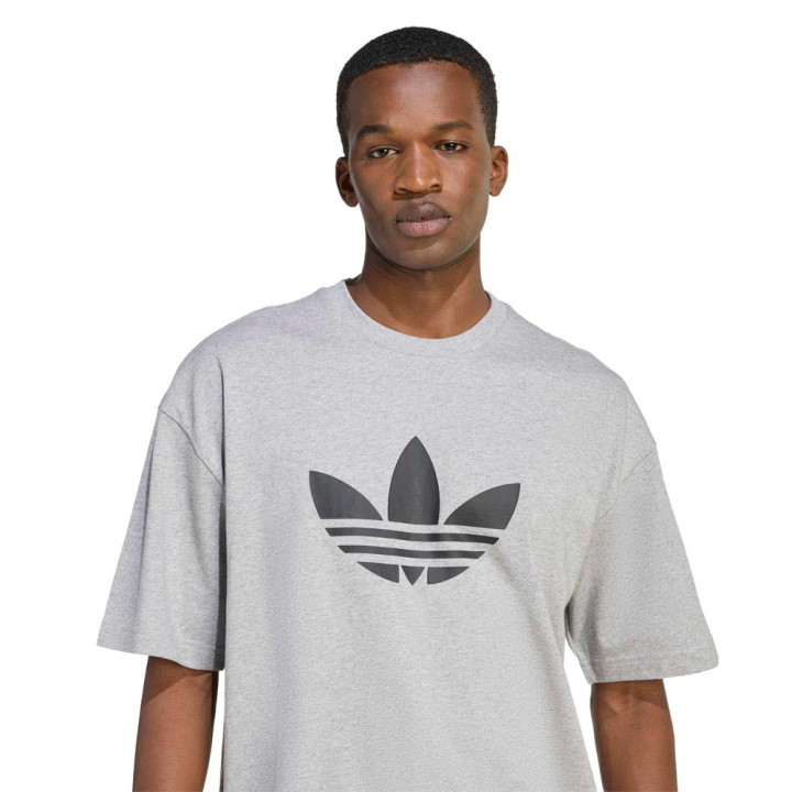 ADIDAS Originals Adicolor Trefoil T-Shirt Big Logo Grigio Uomo