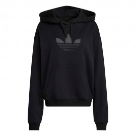 ADIDAS Originals Trefoil Felpa Con Cappuccio  Nero Donna