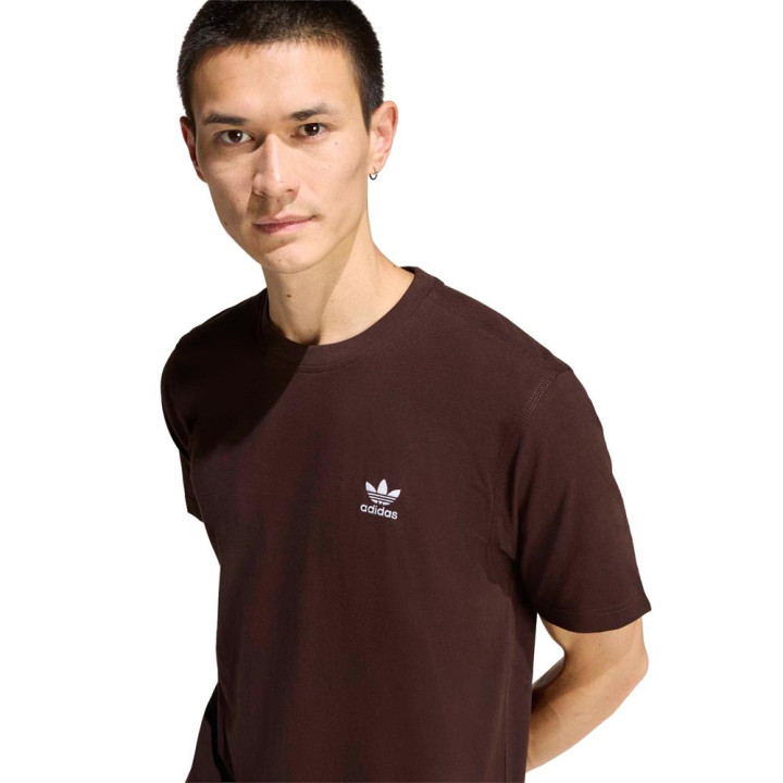 ADIDAS Originals Trefoil Essentials T-Shirt Logo Piccolo Moro Uomo