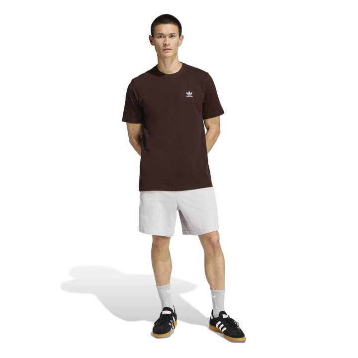 ADIDAS Originals Trefoil Essentials T-Shirt Logo Piccolo Moro Uomo