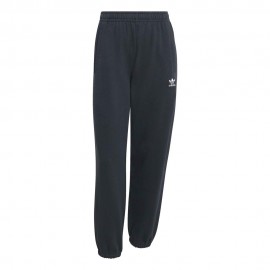 ADIDAS Originals Essentials Pantaloni Con Polsino Logo Piccolo Trefoil Nero Donna
