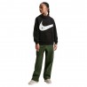 Nike Sportswear Club Felpa Palestra Big Swoosh Nero Bambino