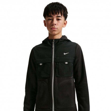 Nike Sportswear City Utility Felpa Palestra Full Zip Nero Bambino