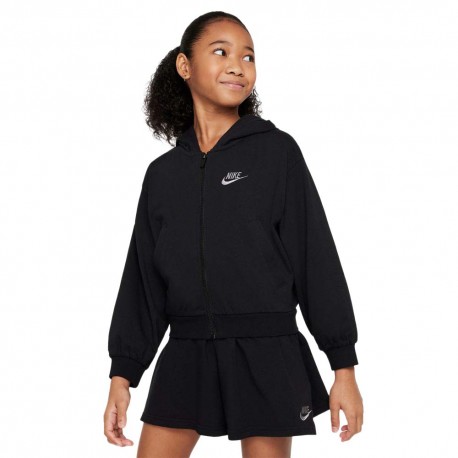Nike Sportswear Felpa Palestra Logo Piccolo Nero Bambina