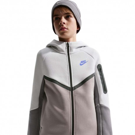 Nike Sportswear Tech Felpa Palestra Grigio Bambino