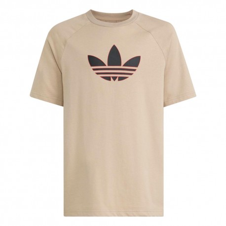 ADIDAS Originals Maglietta Palestra Logo Tono Su Tono Beige Bambino