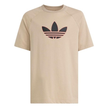 ADIDAS Originals Maglietta Palestra Logo Tono Su Tono Beige Bambino