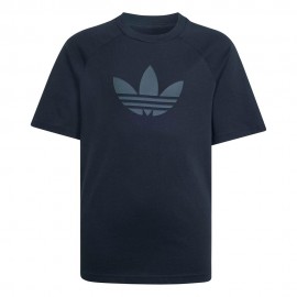 ADIDAS Originals Maglietta Palestra Logo Tono Su Tono Nero Bambino