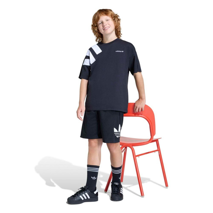 ADIDAS Originals Shorts Sportivi Big Logo Nero Bambino