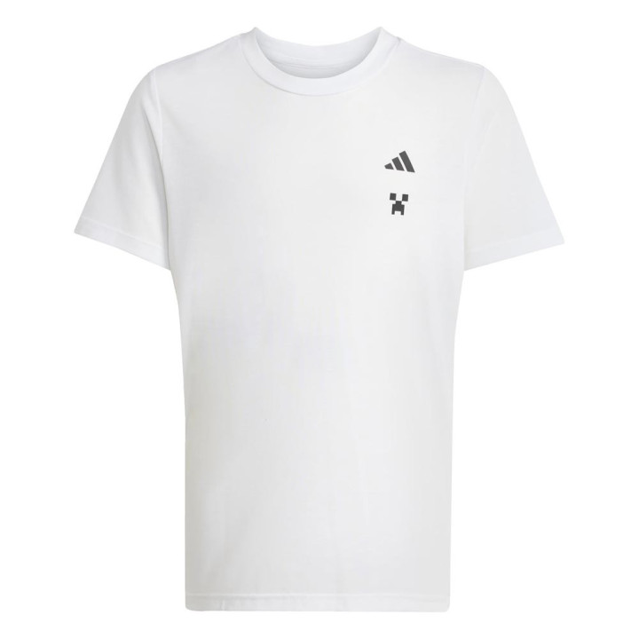 ADIDAS Maglietta Palestra Minecraft Bianco Bambino