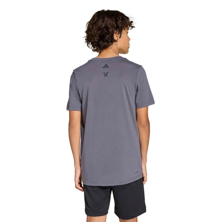 ADIDAS Maglietta Palestra Minecraft Logo Nero Bambino