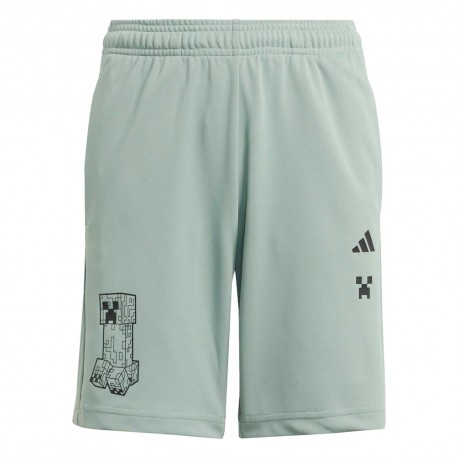 ADIDAS Shorts Sportivi Piquet Verde Bambino