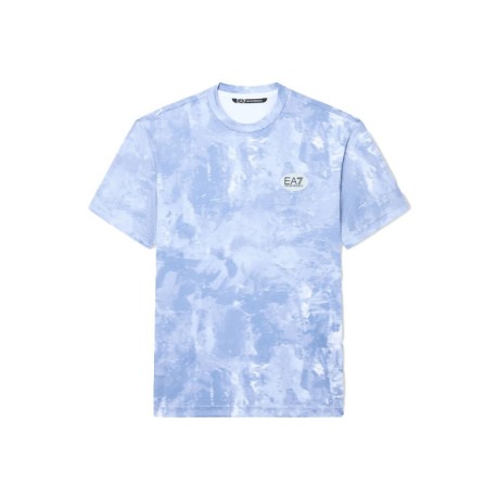 Ea7 T-Shirt Tennis Pro Graphic Bublik Fancy Light Blue Uomo