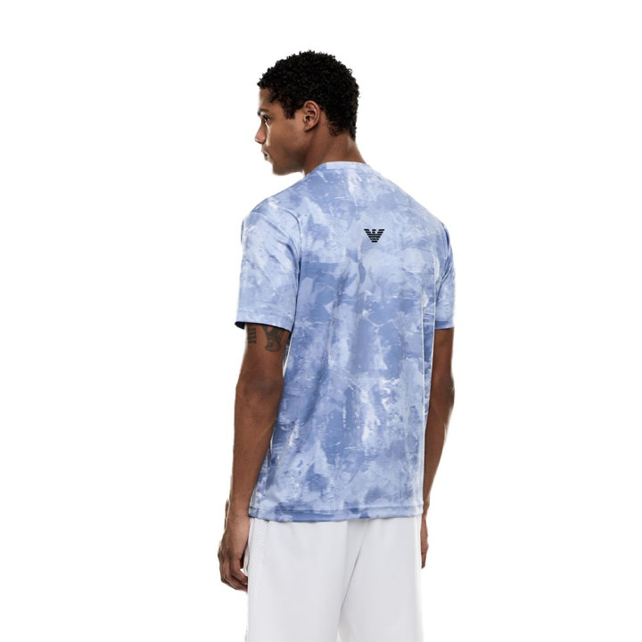 Ea7 T-Shirt Tennis Pro Graphic Bublik Fancy Light Blue Uomo