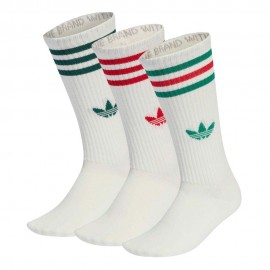 3-Stripes High Calza Tris Pack bianco