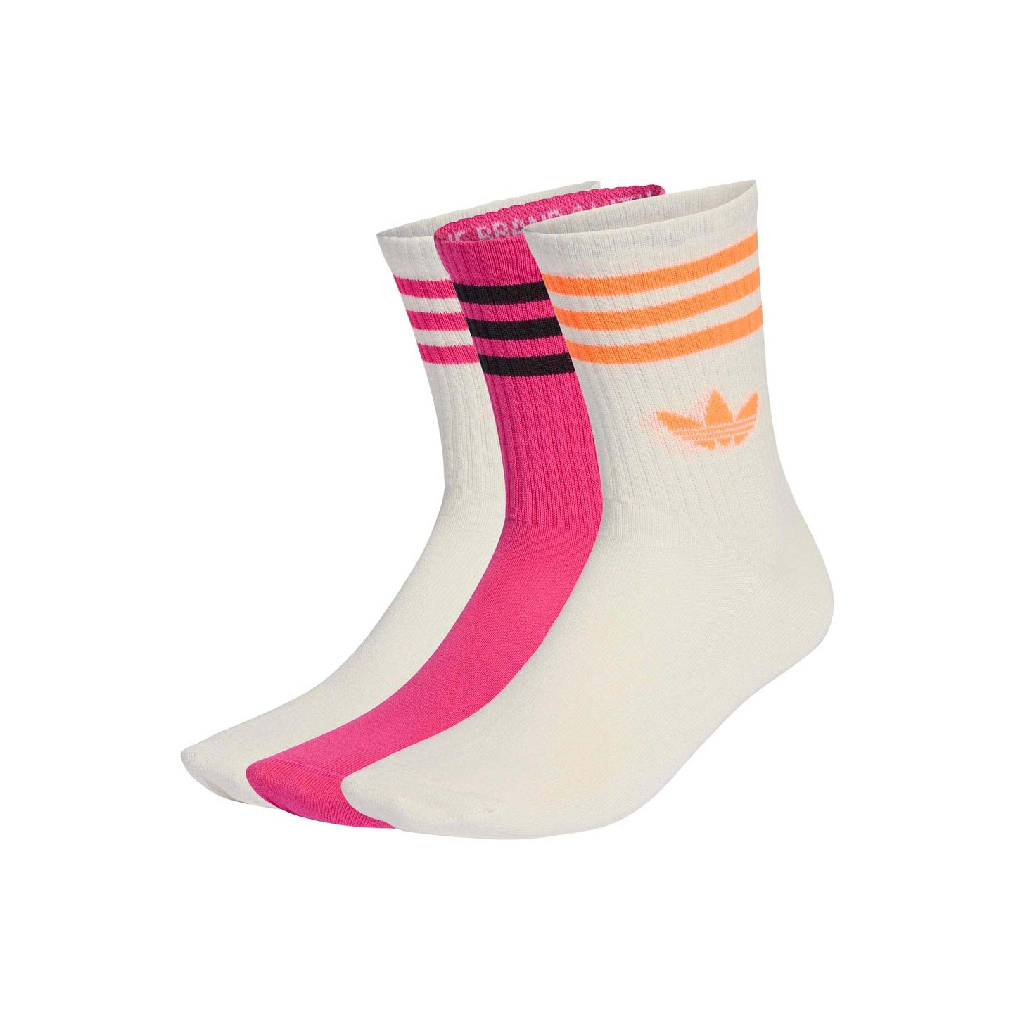 Adidas Donna Color Mix 3Stripes Crew S 3Pack Mid W - Calze - Immagine 3