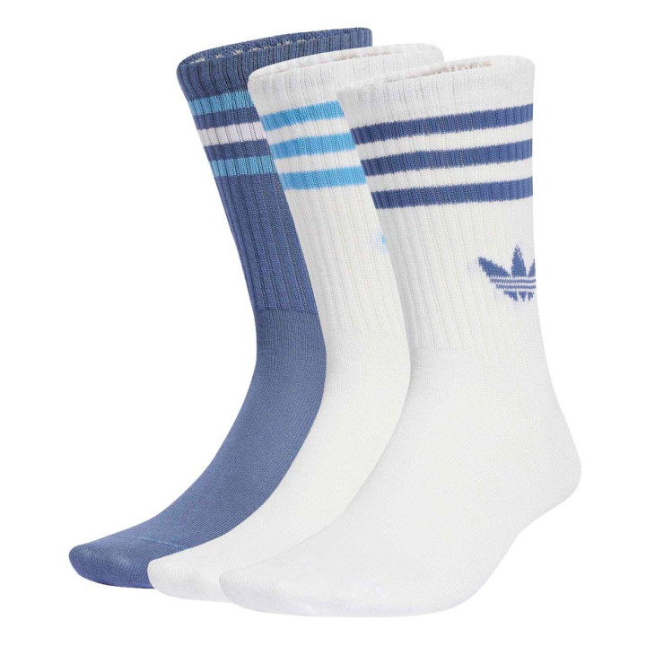 ADIDAS Originals 3-Stripes Calza Trefoil High 3 Pack Blu