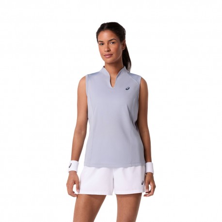 Asics Canotta Tennis Court Grigio Blue Uomo