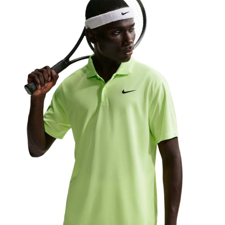 Nike Polo Tennis Court Dri-Fit Liquid Lime Nero Uomo