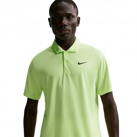 Nike Polo Tennis Court Dri-Fit Liquid Lime Nero Uomo