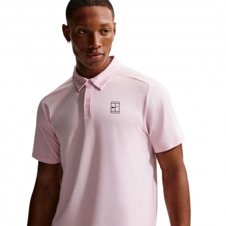 Nike Polo Tennis Court Advantage Rosa Foam Nero Uomo