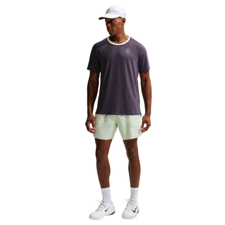 Nike Short Tennis Court Advantage Volt Tint Nero Uomo