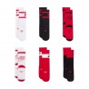 Nike Calze 6 Pack Rosso Bianco