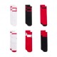 Nike Calze 6 Pack Rosso Bianco