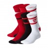 Nike Calze 6 Pack Rosso Bianco