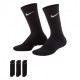 Nike Calze Everyday Tris Pack Nero