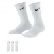 Nike Calze Everyday Tris Pack Bianco