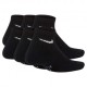 Nike Calze Quorter Pack 6 Nero