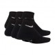 Nike Calze Quorter Pack 6 Nero