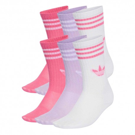 ADIDAS Originals Calza 6 Pack Bianco Rosa