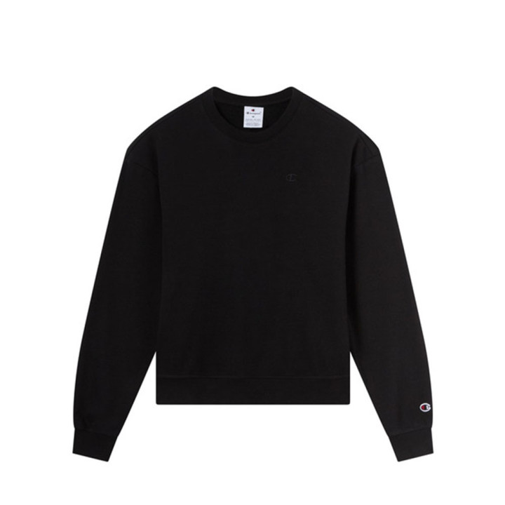 Champion Felpa Girocollo Nero Donna