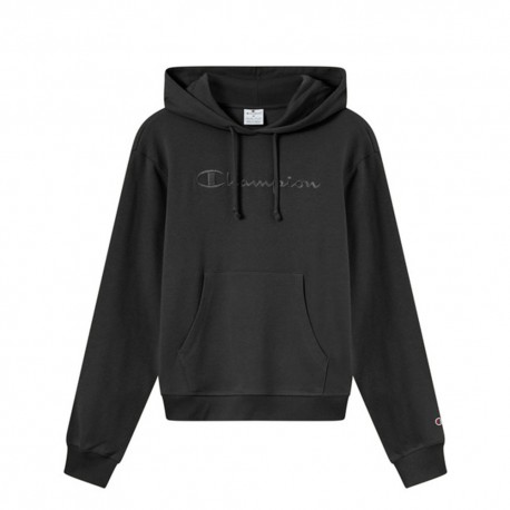 Champion Felpa Logo Tonale Nero Donna