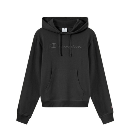 Champion Felpa Logo Tonale Nero Donna