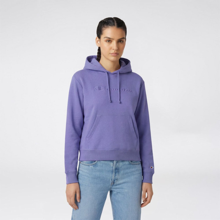 Champion Felpa Logo Tonale Viola Donna