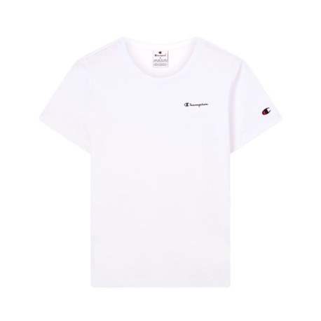 Champion T-Shirt Logo Piccolo Bianco Donna