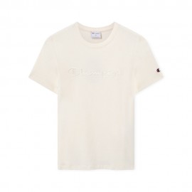 Champion T-Shirt Logo Tonale Bianco Donna