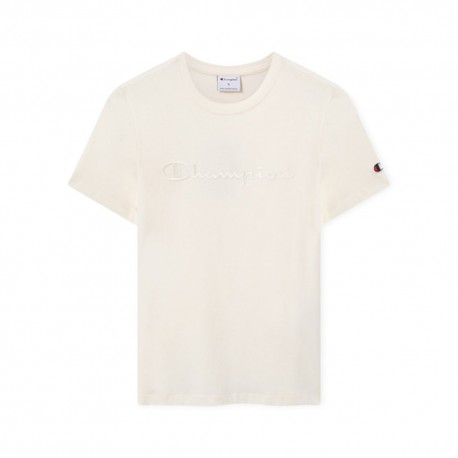 Champion T-Shirt Logo Tonale Bianco Donna