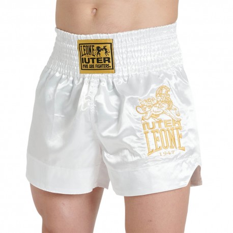 Leone Pantaloncini Kick Boxing X Iuter Bianco Uomo