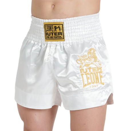 Leone Pantaloncini Kick Boxing X Iuter Bianco Uomo