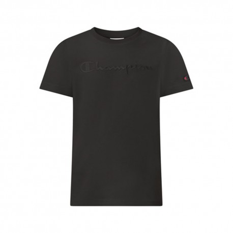 Champion Maglietta Palestra Logo Tonale Nero Bambino