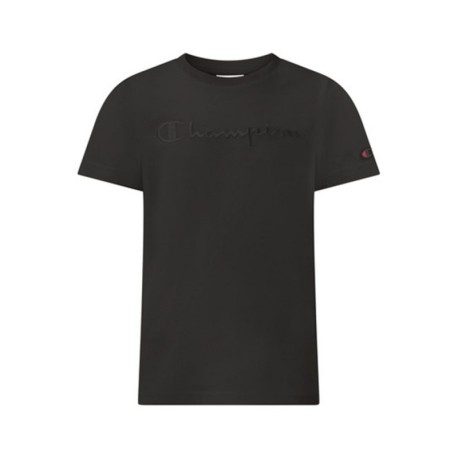 Champion Maglietta Palestra Logo Tonale Nero Bambino