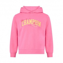 Champion Felpa Palestra Con Cappuccio Rosa Bambina