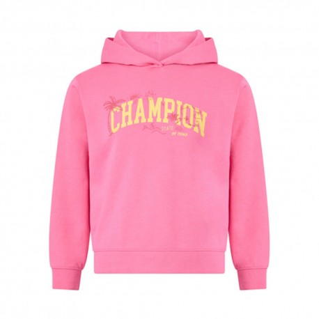 Champion Felpa Palestra Con Cappuccio Rosa Bambina