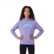 Champion Felpa Palestra Con Cappuccio Viola Bambina